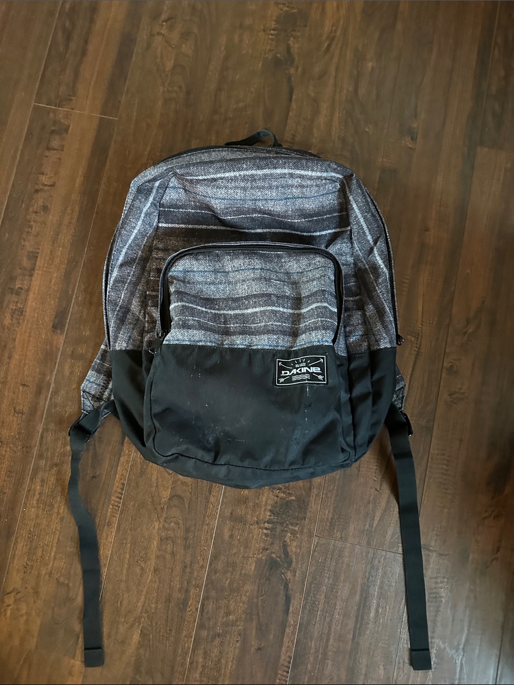Dakine Black and Gray Striped Everyday Backpack